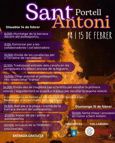 Portell tanca les celebracions de Sant Antoni a Els Ports els dies 14 i 15 de febrer